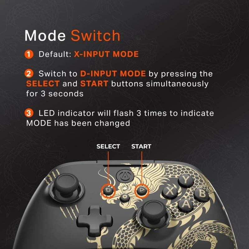 PowerA Battle Dragon™ Wireless Controller for PC and Cloud Gaming: Magnetic Hall Effect, Asymmetric Rumble Motors, 20h Playtime (Not for iOS)