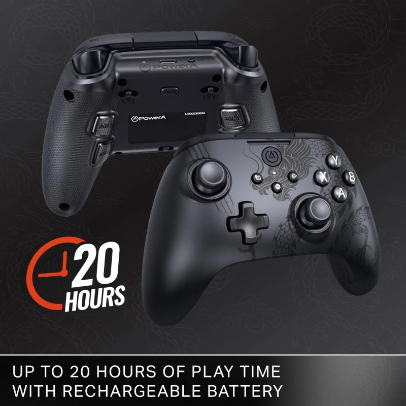 PowerA Battle Dragon™ Wireless Controller for PC and Cloud Gaming: Magnetic Hall Effect, Asymmetric Rumble Motors, 20h Playtime (Not for iOS)