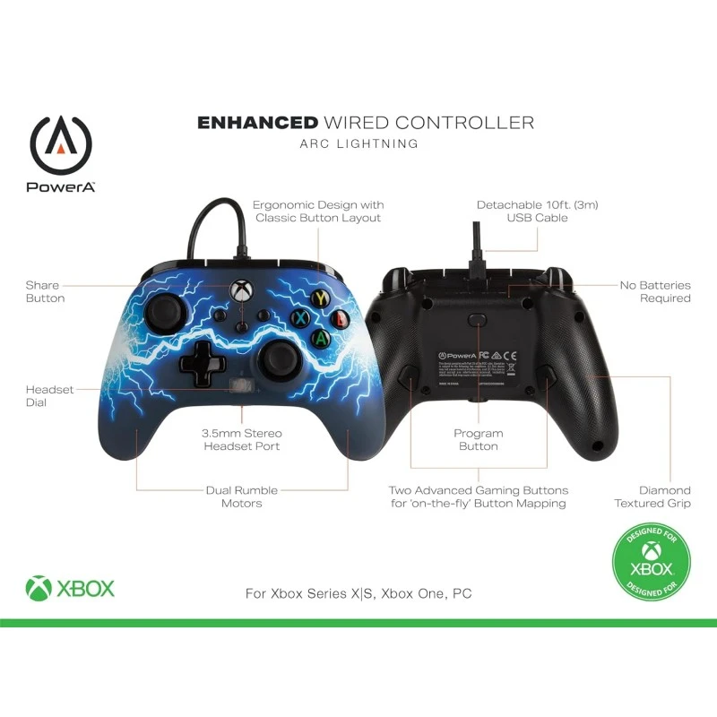 PowerA Battle Dragon™ Wireless Controller for PC and Cloud Gaming: Magnetic Hall Effect, Asymmetric Rumble Motors, 20h Playtime (Not for iOS)