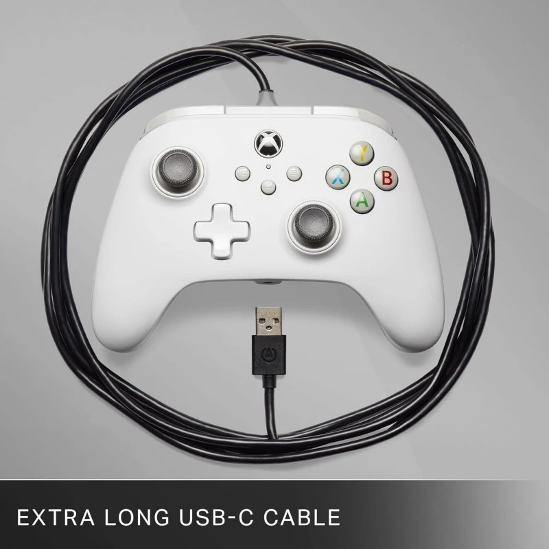 PowerA Wired Gaming Controller for Xbox Series X/S, Xbox One, PC, Windows 10/11, White (Officially Licensed) PowerA Wired Gaming Controller for Xbox Series X/S, Xbox One, PC, Windows 10/11, White (Officially Licensed)