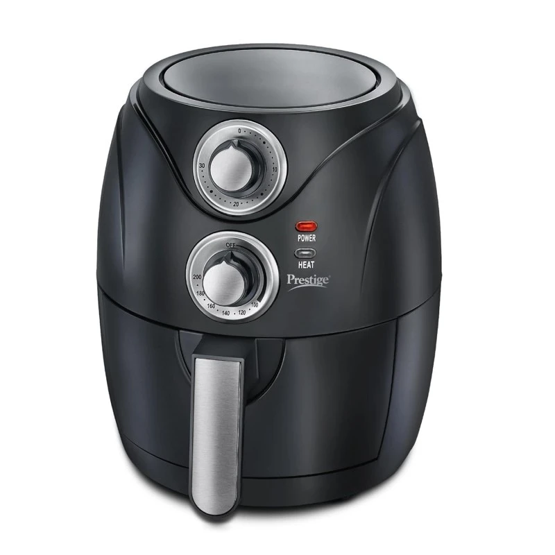 Prestige Nutrifry Electric Digital Air Fryer| 80% less Oil Consumption|4.5L Capacity |1200 Watts Power|Fry,Grill,Roast,Bake,Reheat|Digital Display with 8 Preset Menu|Easy to Clean Frying Basket|Black Prestige Nutrifry Electric Digital Air Fryer| 80% less Oil Consumption|4.5L Capacity |1200 Watts Power|Fry,Grill,Roast,Bake,Reheat|Digital Display with 8 Preset Menu|Easy to Clean Frying Basket|Black