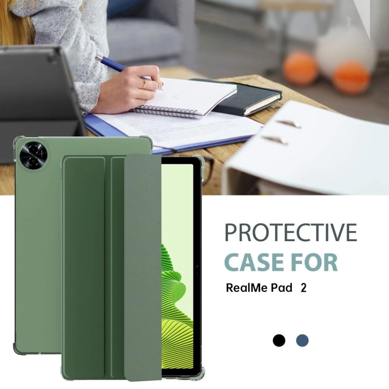 ProElite Case Cover for Realme Pad 2 11.5 inch Cover, Smart Flip Case Cover for Realme Pad 2 11.5 inch Translucent Back with Stylus Pen, Dark Blue