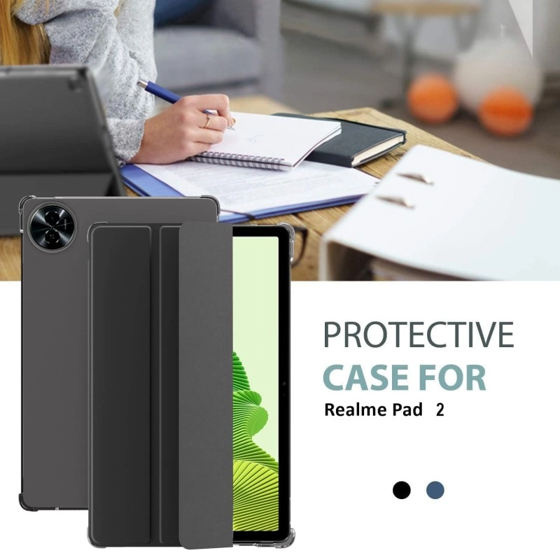 ProElite Case Cover for Realme Pad 2 11.5 inch Cover, Smart Flip Case Cover for Realme Pad 2 11.5 inch Translucent Back with Stylus Pen, Dark Blue