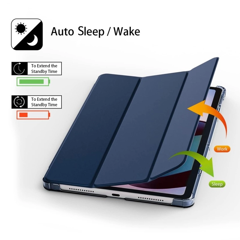 ProElite Case Cover for Redmi Pad SE 11 inch Cover, Smart Flip Case Cover for Redmi Pad SE 11 inch Translucent Back with Stylus Pen [Auto Sleep Wake Feature], Dark Green