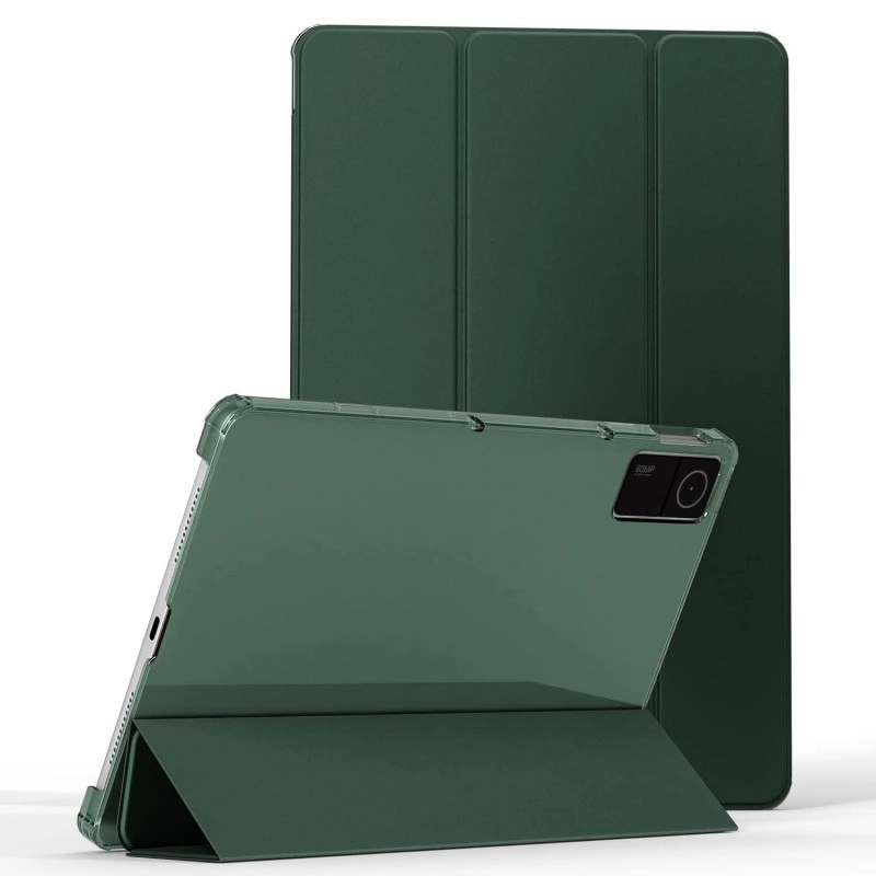 ProElite Case Cover for Redmi Pad SE 11 inch Cover, Smart Flip Case Cover for Redmi Pad SE 11 inch Translucent Back with Stylus Pen [Auto Sleep Wake Feature], Dark Green
