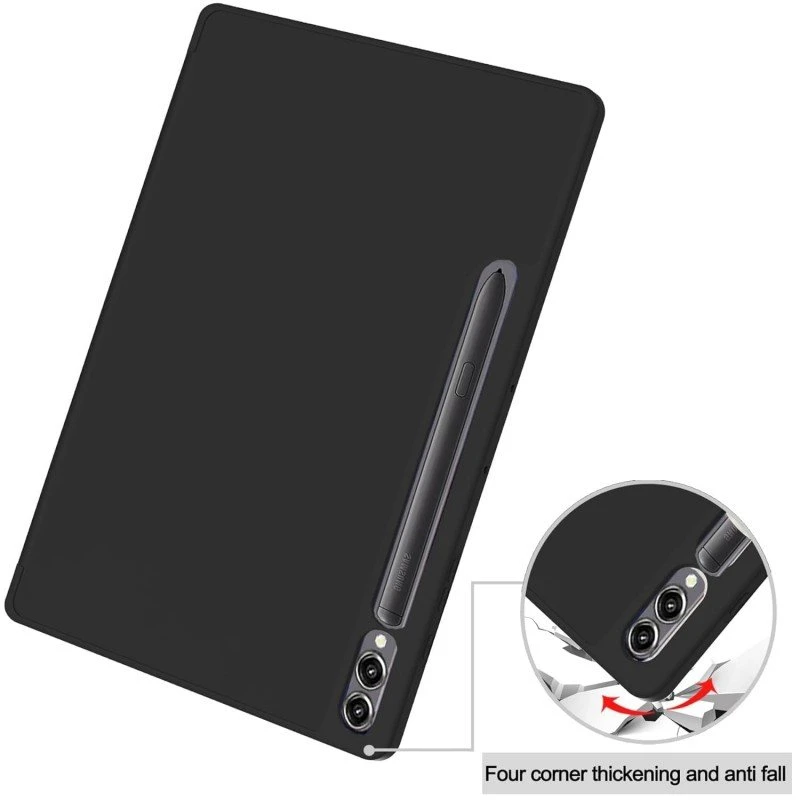 ProElite Cover for Galaxy Tab S9 FE Plus/S9 Plus/S10+ 12.4" Cover, Soft Flexible Flip Case Cover with S Pen Holder for Samsung Galaxy Tab S9 FE+/S9 Plus/S10+ 12.4 inch, [Recoil Series]- Dark Green