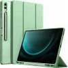 ProElite Cover for Galaxy Tab S9 FE Plus/S9 Plus/S10+ 12.4" Cover, Soft Flexible Flip Case Cover with S Pen Holder for Samsung Galaxy Tab S9 FE+/S9 Plus/S10+ 12.4 inch, [Recoil Series]- Dark Green