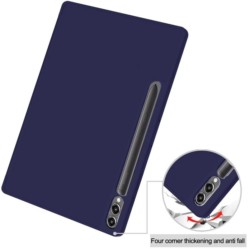 ProElite Cover for Galaxy Tab S9 FE Plus/S9 Plus/S10+ 12.4" Cover, Soft Flexible Flip Case Cover with S Pen Holder for Samsung Galaxy Tab S9 FE+/S9 Plus/S10+ 12.4 inch, [Recoil Series]- Dark Green