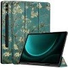 ProElite Cover for Galaxy Tab S9 FE Plus/S9 Plus/S10+ 12.4" Cover, Soft Flexible Flip Case Cover with S Pen Holder for Samsung Galaxy Tab S9 FE+/S9 Plus/S10+ 12.4 inch, [Recoil Series]- Dark Green