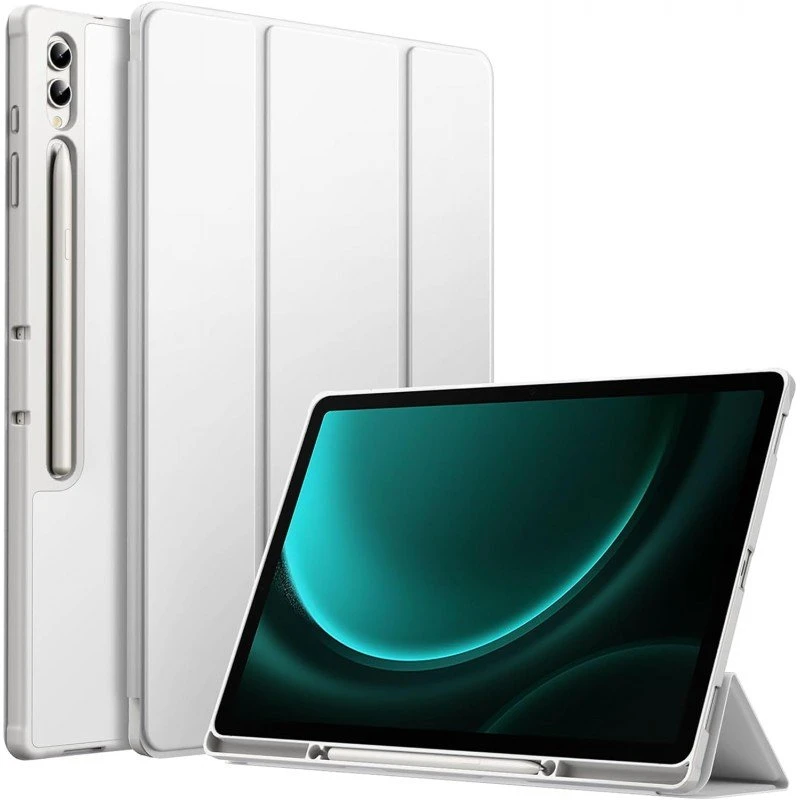 ProElite Cover for Galaxy Tab S9 FE Plus/S9 Plus/S10+ 12.4" Cover, Soft Flexible Flip Case Cover with S Pen Holder for Samsung Galaxy Tab S9 FE+/S9 Plus/S10+ 12.4 inch, [Recoil Series]- Dark Green