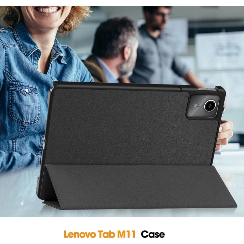 ProElite Cover for Lenovo Tab M11 11" Case Cover, Trifold Flip Case Cover for Lenovo Tab M11 11 inch with Auto Sleep Wake Function, Black