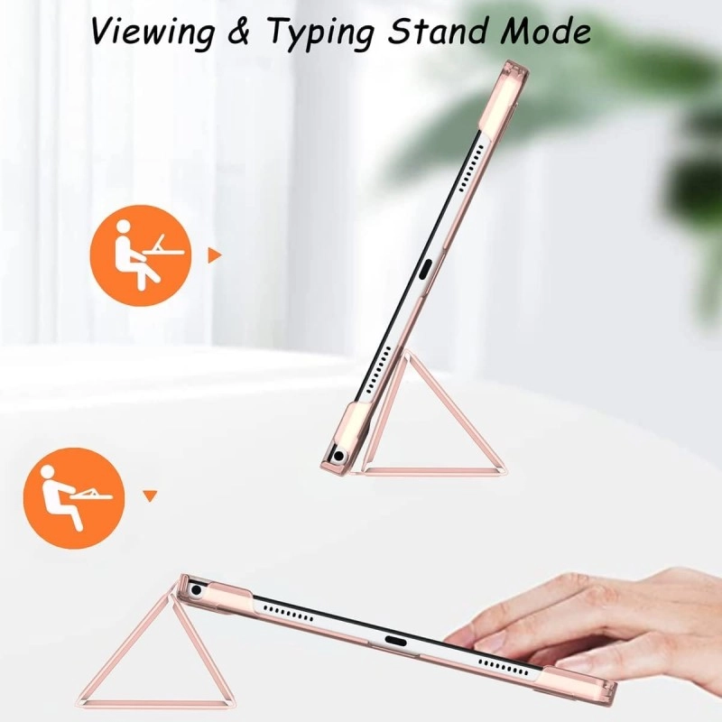 ProElite Cover for Samsung Galaxy Tab A9 8.7 inch Case Cover, Smart Flip Case Cover for Samsung Galaxy Tab A9 8.7 inch Translucent Back with Stylus Pen, Black