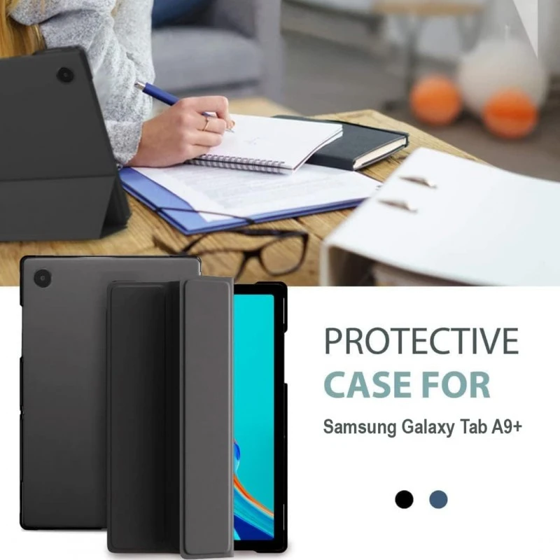 ProElite Cover for Samsung Galaxy Tab A9 Plus 11 inch Case Cover, Smart Flip Case Cover for Samsung Galaxy Tab A9+ 11 inch Translucent Back with Stylus Pen, Dark Blue ProElite Cover for Samsung Galaxy Tab A9 Plus 11 inch Case Cover, Smart Flip Case Cover for Samsung Galaxy Tab A9+ 11 inch Translucent Back with Stylus Pen, Dark Blue