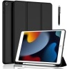 ProElite Smart Case for iPad 10.2 inch 2021 9th/8th/7th Gen [Auto Sleep/Wake Cover] [Pencil Holder] [Soft Flexible Case] Recoil Series - Dark Blue with Stylus Pen