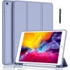 ProElite Smart Case for iPad 10.2 inch 2021 9th/8th/7th Gen [Auto Sleep/Wake Cover] [Pencil Holder] [Soft Flexible Case] Recoil Series - Dark Blue with Stylus Pen