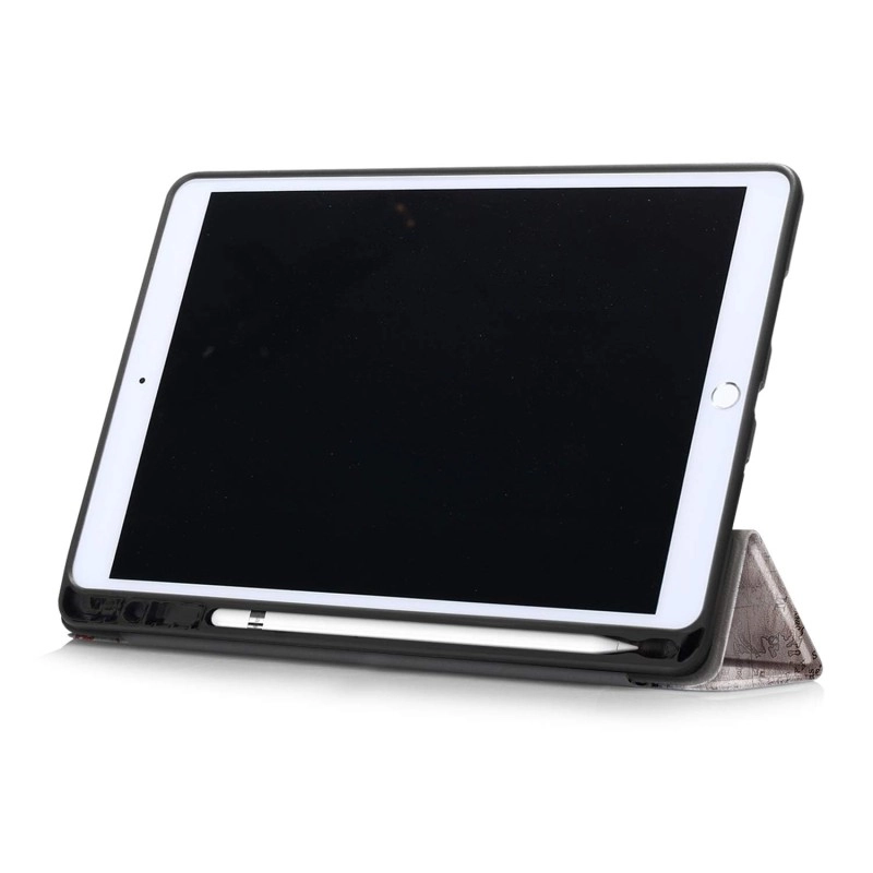 ProElite Smart Case for iPad 10.2 inch 2021 9th/8th/7th Gen [Auto Sleep/Wake Cover] [Pencil Holder] [Soft Flexible Case] Recoil Series - Dark Blue with Stylus Pen