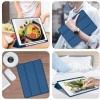 ProElite Smart Case for iPad 10.2 inch 2021 9th/8th/7th Gen [Auto Sleep/Wake Cover] [Pencil Holder] [Soft Flexible Case] Recoil Series - Dark Blue with Stylus Pen