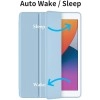 ProElite Smart Case for iPad 10.2 inch 2021 9th/8th/7th Gen [Auto Sleep/Wake Cover] [Pencil Holder] [Soft Flexible Case] Recoil Series - Dark Blue with Stylus Pen
