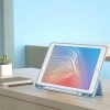 ProElite Smart Case for iPad 10.2 inch 2021 9th/8th/7th Gen [Auto Sleep/Wake Cover] [Pencil Holder] [Soft Flexible Case] Recoil Series - Dark Blue with Stylus Pen