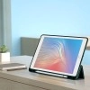 ProElite Smart Case for iPad 10.2 inch 2021 9th/8th/7th Gen [Auto Sleep/Wake Cover] [Pencil Holder] [Soft Flexible Case] Recoil Series - Dark Blue with Stylus Pen