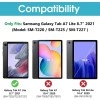 ProElite Smart Flip Case Cover for Samsung Galaxy Tab A7 Lite 8.7" SM-T220/225 Translucent Back with Stylus Pen, Dark Blue