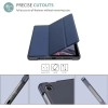 ProElite Smart Flip Case Cover for Samsung Galaxy Tab A7 Lite 8.7" SM-T220/225 Translucent Back with Stylus Pen, Dark Blue