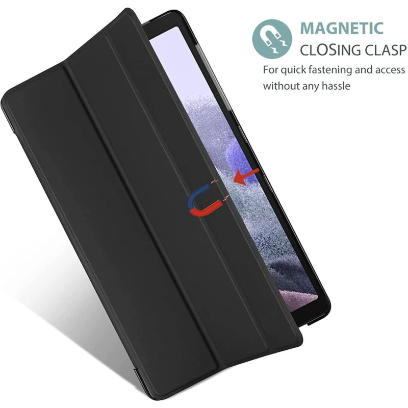 ProElite Smart Flip Case Cover for Samsung Galaxy Tab A7 Lite 8.7" SM-T220/225 Translucent Back with Stylus Pen, Dark Blue