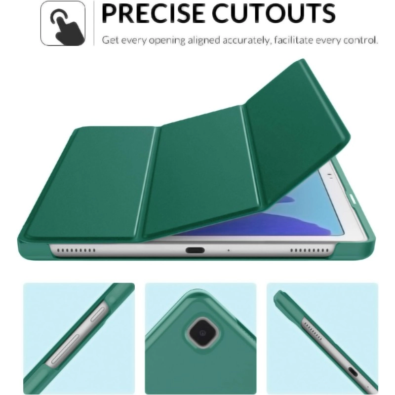 ProElite Smart Flip Case Cover for Samsung Galaxy Tab A7 Lite 8.7" SM-T220/225 Translucent Back with Stylus Pen, Dark Blue