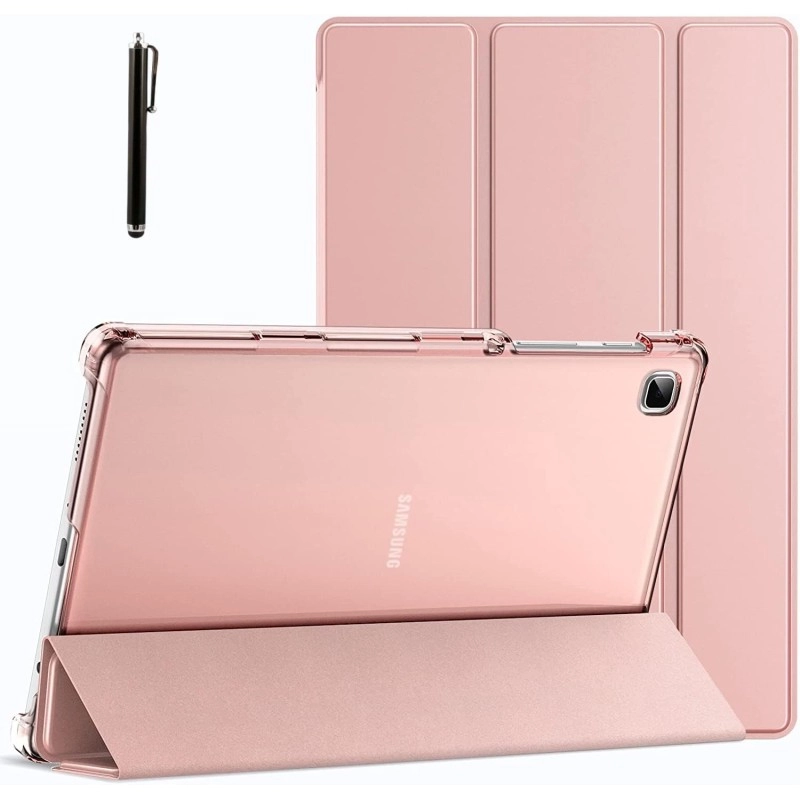 ProElite Smart Flip Case Cover for Samsung Galaxy Tab A7 Lite 8.7" SM-T220/225 Translucent Back with Stylus Pen, Dark Blue