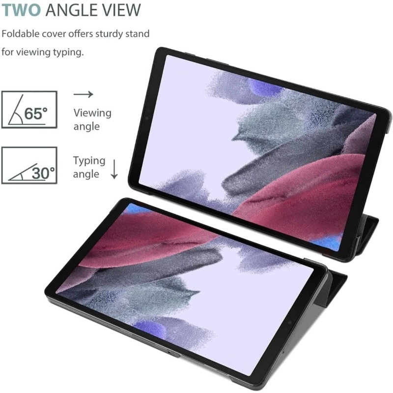 ProElite Smart Flip Case Cover for Samsung Galaxy Tab A7 Lite 8.7" SM-T220/225 Translucent Back with Stylus Pen, Dark Blue