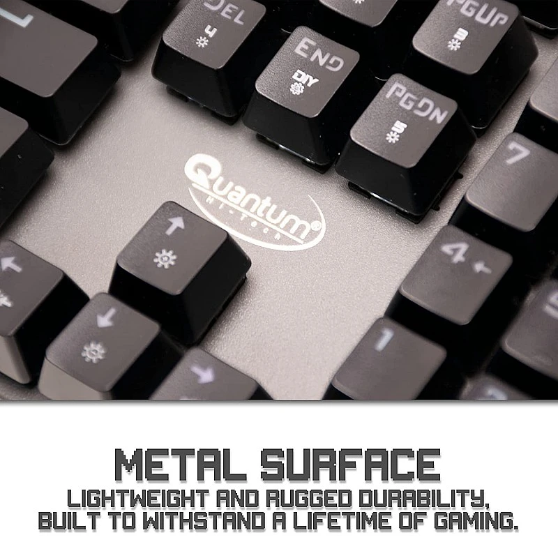 Quantum Rapid Strike Mechanical Wired Gaming Keyboard QHM9850 Black Quantum Rapid Strike Mechanical Wired Gaming Keyboard QHM9850 Black