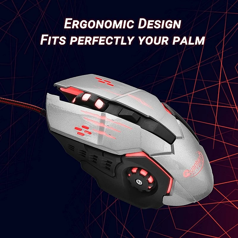 Quantum Snype 2.0 USB Wired Gaming Mouse with 1200/1600/2400/3200 Switchable DPI, 6 Programmable Keys Quantum Snype 2.0 USB Wired Gaming Mouse with 1200/1600/2400/3200 Switchable DPI, 6 Programmable Keys
