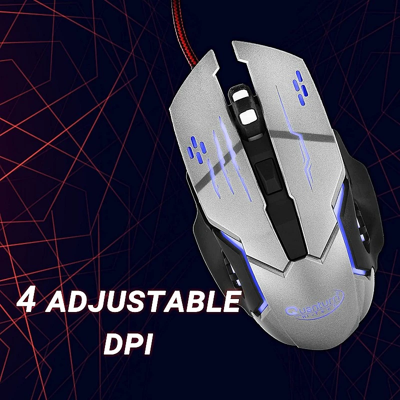 Quantum Snype 2.0 USB Wired Gaming Mouse with 1200/1600/2400/3200 Switchable DPI, 6 Programmable Keys Quantum Snype 2.0 USB Wired Gaming Mouse with 1200/1600/2400/3200 Switchable DPI, 6 Programmable Keys
