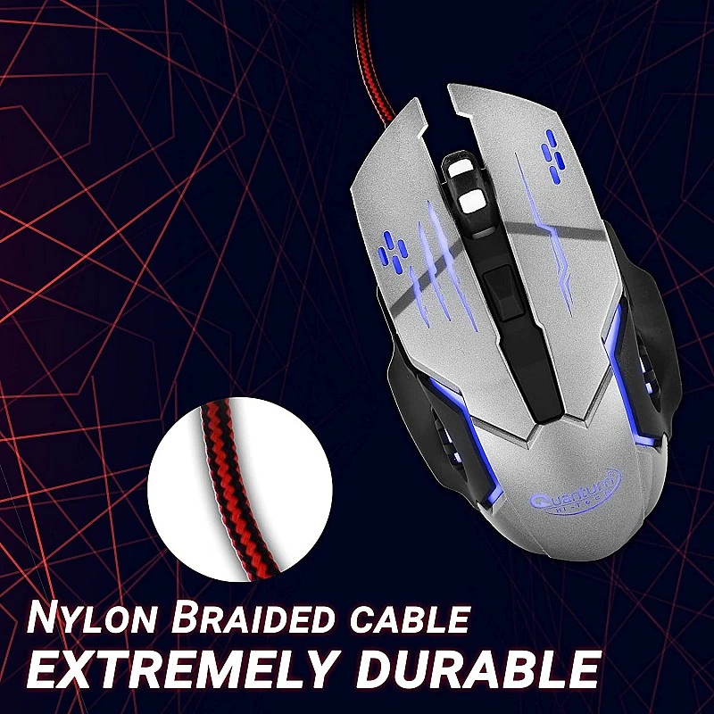 Quantum Snype 2.0 USB Wired Gaming Mouse with 1200/1600/2400/3200 Switchable DPI, 6 Programmable Keys Quantum Snype 2.0 USB Wired Gaming Mouse with 1200/1600/2400/3200 Switchable DPI, 6 Programmable Keys