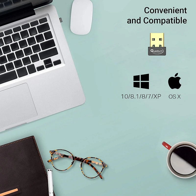 Quantum USB WiFi Adapter for PC, N150 Wireless Network Adapter for Desktop Quantum USB WiFi Adapter for PC, N150 Wireless Network Adapter for Desktop
