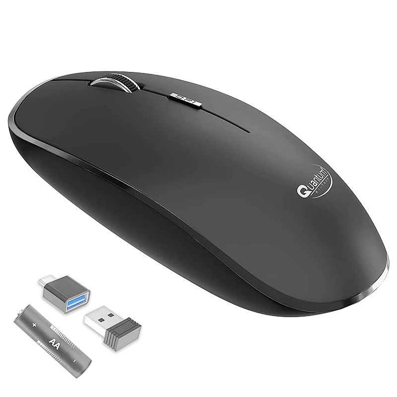 Quantum Wireless Keyboard and Mouse Combo, Battery (Cells Included), Nano Receiver, Silent Keys Quantum Wireless Keyboard and Mouse Combo, Battery (Cells Included), Nano Receiver, Silent Keys