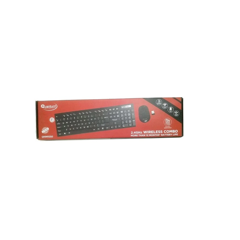 Quantum Wireless Keyboard with Mouse Combo Latest 2.4 GHZ QHM9350 