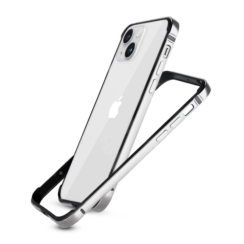 RAEGR iPhone 14 Plus / 13 Pro Max Case |Anodized Aluminum Bumper |Mag-Safe Compatible | Edge Armor Protective Minimal Case Designed for iPhone 14 Plus / 13 Pro Max (6.7-Inch) 2022 -Sierra Blue RG10463