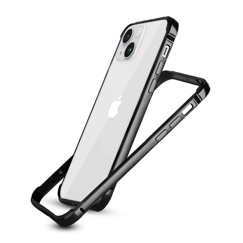 RAEGR iPhone 14 Plus / 13 Pro Max Case |Anodized Aluminum Bumper |Mag-Safe Compatible | Edge Armor Protective Minimal Case Designed for iPhone 14 Plus / 13 Pro Max (6.7-Inch) 2022 -Sierra Blue RG10463