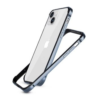 RAEGR iPhone 14 Plus / 13 Pro Max Case |Anodized Aluminum Bumper |Mag-Safe Compatible | Edge Armor Protective Minimal Case Designed for iPhone 14 Plus / 13 Pro Max (6.7-Inch) 2022 -Sierra Blue RG10463