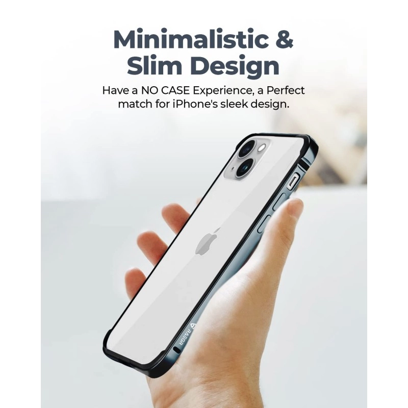 RAEGR iPhone 14 Plus / 13 Pro Max Case |Anodized Aluminum Bumper |Mag-Safe Compatible | Edge Armor Protective Minimal Case Designed for iPhone 14 Plus / 13 Pro Max (6.7-Inch) 2022 -Sierra Blue RG10463