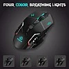 RPM Euro Games USB Wireless Gaming Mouse Rechargeable 500 mAh Battery DPI Upto 3200 6 Color RGB Lights Rubber Coated Mice, Black RPM Euro Games USB Wireless Gaming Mouse Rechargeable 500 mAh Battery DPI Upto 3200 6 Color RGB Lights Rubber Coated Mice, Black