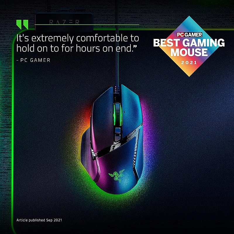 Razer Basilisk V3 Customizable Ergonomic Gaming Mouse: Optical Sensor - 11 Programmable Buttons - Classic Black - RZ01-04000100-R3M1 Razer Basilisk V3 Customizable Ergonomic Gaming Mouse: Optical Sensor - 11 Programmable Buttons - Classic Black - RZ01-04000100-R3M1
