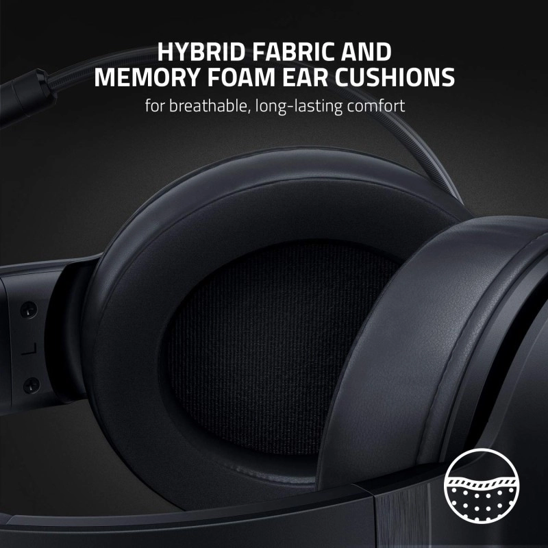 Razer Kraken V3 X Wired Gaming On Ear Headset: 7.1 Surround Sound for PC - Classic Black