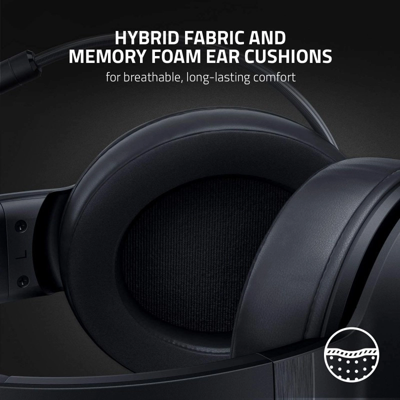 Razer Kraken V3 X Wired Gaming On Ear Headset: 7.1 Surround Sound for PC - Classic Black