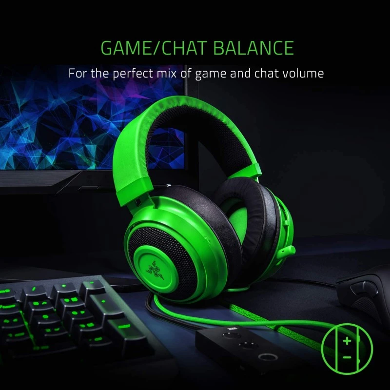 Razer RZ04-02051100-R3M1Wired Gaming Headset with USB Audio Controller (Green) Razer RZ04-02051100-R3M1Wired Gaming Headset with USB Audio Controller (Green)