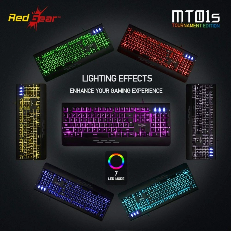 Redgear Blaze 7 Colour Backlit Gaming Keyboard with Full Aluminium Body Windows Key Lock Black Redgear Blaze 7 Colour Backlit Gaming Keyboard with Full Aluminium Body Windows Key Lock Black