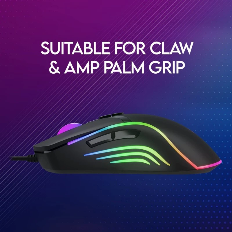 Redgear F-15 Wired Optical Gaming Mouse with Running RGB LEDs, 5 Million Durable Click Switches and Upto 6400 dpi for PC Gamers Redgear F-15 Wired Optical Gaming Mouse with Running RGB LEDs, 5 Million Durable Click Switches and Upto 6400 dpi for PC Gamers