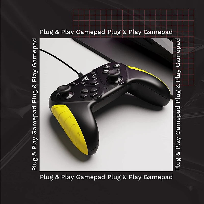 Redgear MS-150 Wired Gamepad with 2 Digital triggers, 2 Analog Sticks Ergonomic Design, 1.8 m Durable Cable, X Input and Direct Input(Punk Yellow) Redgear MS-150 Wired Gamepad with 2 Digital triggers, 2 Analog Sticks Ergonomic Design, 1.8 m Durable Cable, X Input and Direct Input(Punk Yellow)