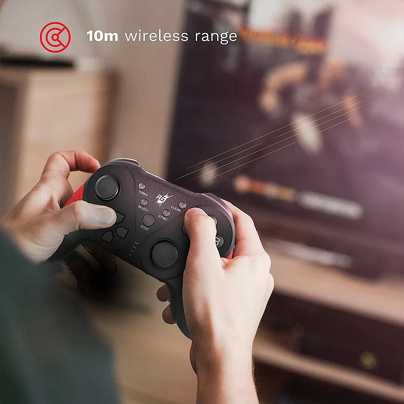 Redgear MS-150 Wireless Gamepad with 2.4GHz Wireless Technology PC Blood Red Redgear MS-150 Wireless Gamepad with 2.4GHz Wireless Technology PC Blood Red